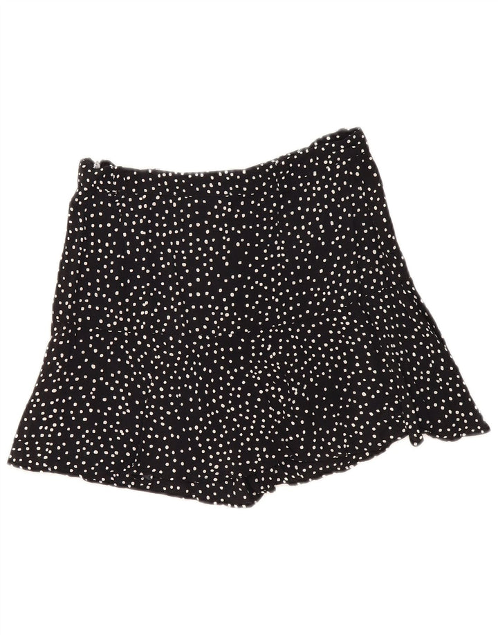 Skort pentru femei Zara UK 14 Medium Black Spotted Viscose
