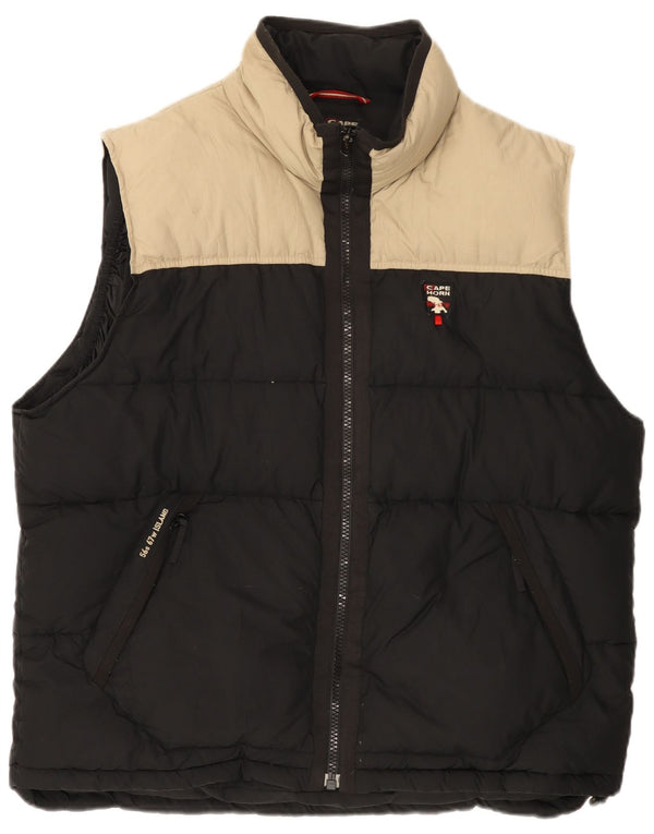 Gilet căptușit pentru bărbați Cape Horn UK 42 XL Black Colorblock