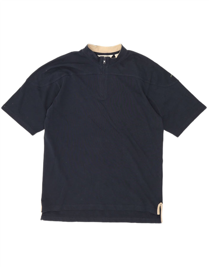 Tricou Orvis pentru bărbați, cu fermoar 1/4, top mediu din bumbac bleumarin