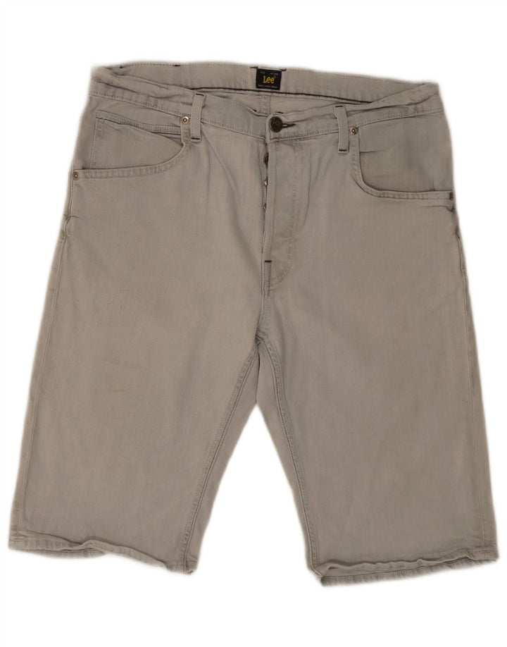 Pantaloni scurți din blugi pentru bărbați Lee, 5 buzunare, W32, bumbac gri mediu