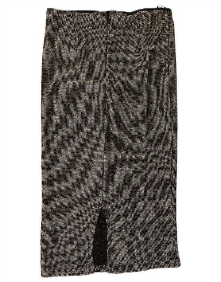 Fusta midi Topshop pentru femei UK 12 Medium W32 Poliester negru
