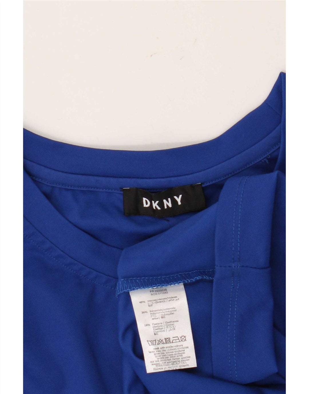 Top cu tunică cu mânecă lungă cu mânecă lungă pentru femei Dkny UK 14 Medium Blue Viscose