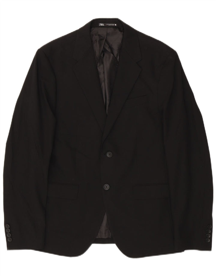 Blazer pentru bărbați Zara cu 2 nasturi EU 50 Medium Negru
