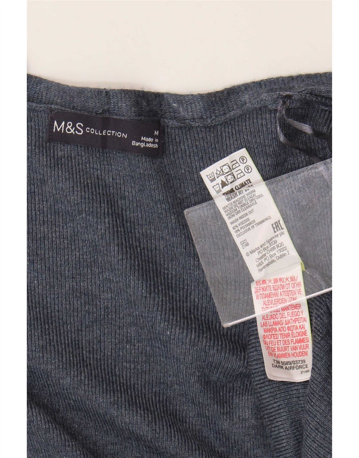 Pulover cardigan cu paragate pentru femei Marks & Spencer UK 14 Medium Bleumarin
