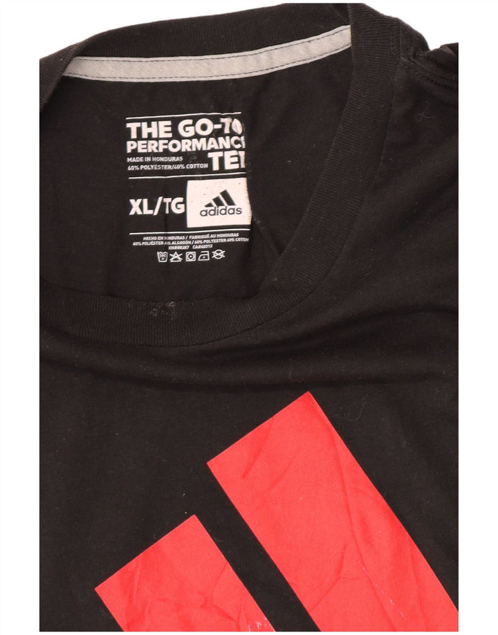 Tricou Adidas Climalite Graphic Top XL Poliester Negru
