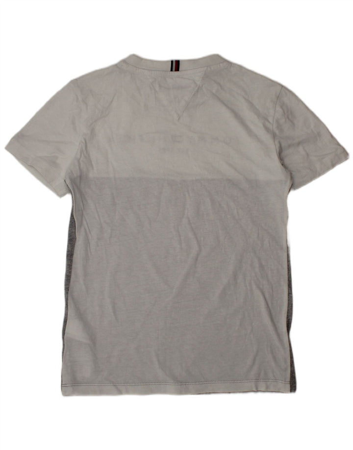 TOMMY HILFIGER Tricou grafic pentru băieți Top 9-10 ani, gri, bumbac color bloc