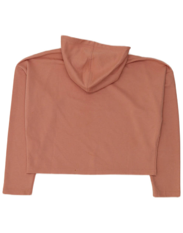 Jumper PUMA pentru femei, supradimensionat, crop grafic, cu glugă, UK 12, roz mediu