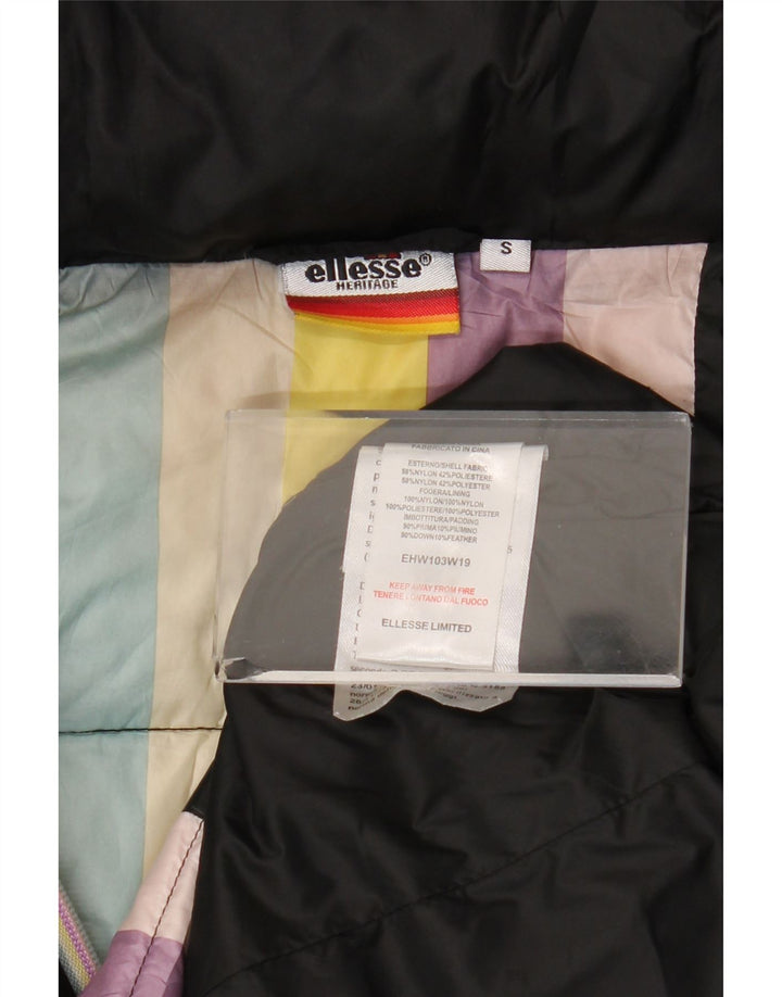 Jachetă căptușită cu glugă pentru femei Ellesse Heritage UK 10, nailon mic, negru