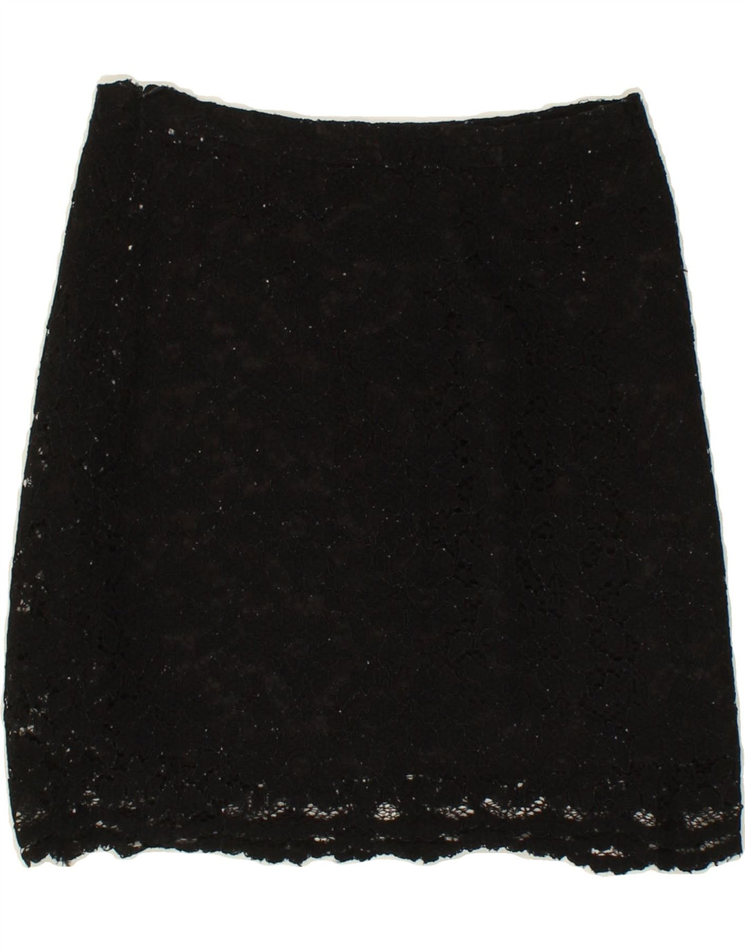 NAF NAF Womens Lace Straight Skirt W28 Medium Black Spotted Vintage Naf Naf and Second-Hand Naf Naf from Messina Hembry 