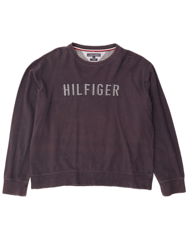 Hanorac grafic pentru bărbați TOMMY HILFIGER Pulover 2XL bumbac bleumarin