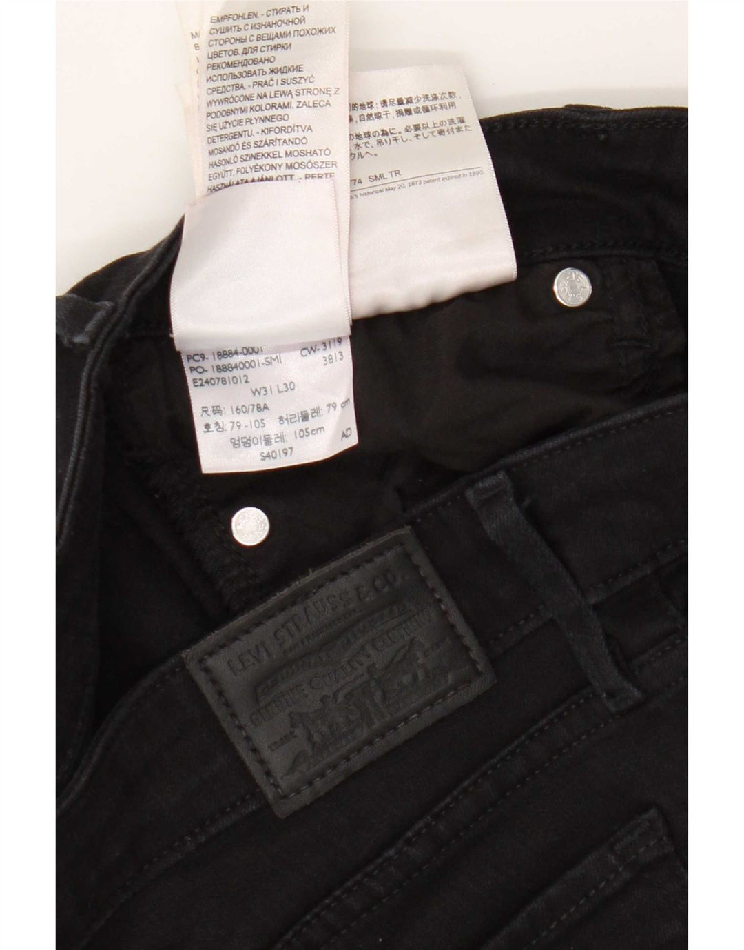 Blugi Levi's 712 Slim pentru femei W31 L30 bumbac negru