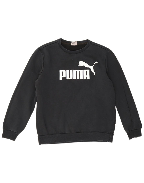 Hanorac grafic pentru bărbați Puma Pulover mediu din bumbac bleumarin