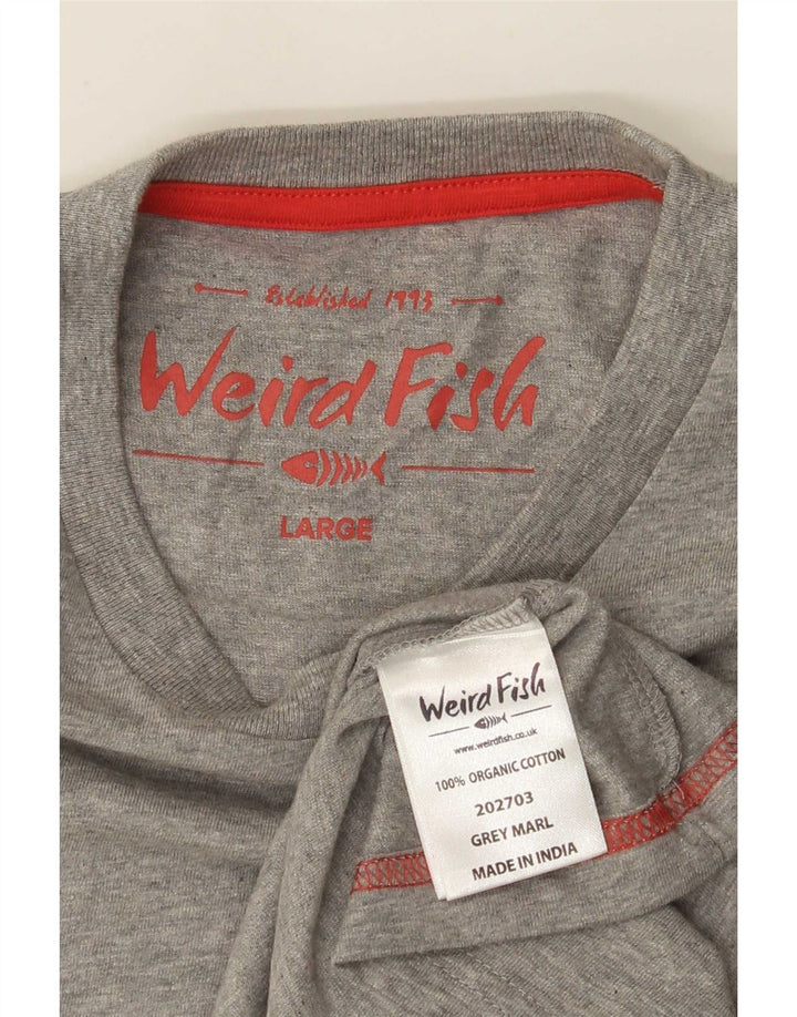 Tricou pentru bărbați Weird Fish Top mare bumbac gri