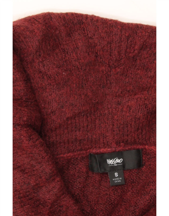 MOSSIMO Womens Roll Neck Jumper Sweater UK 10 Small Burgundy Acrylic Vintage Mossimo and Second-Hand Mossimo from Messina Hembry 