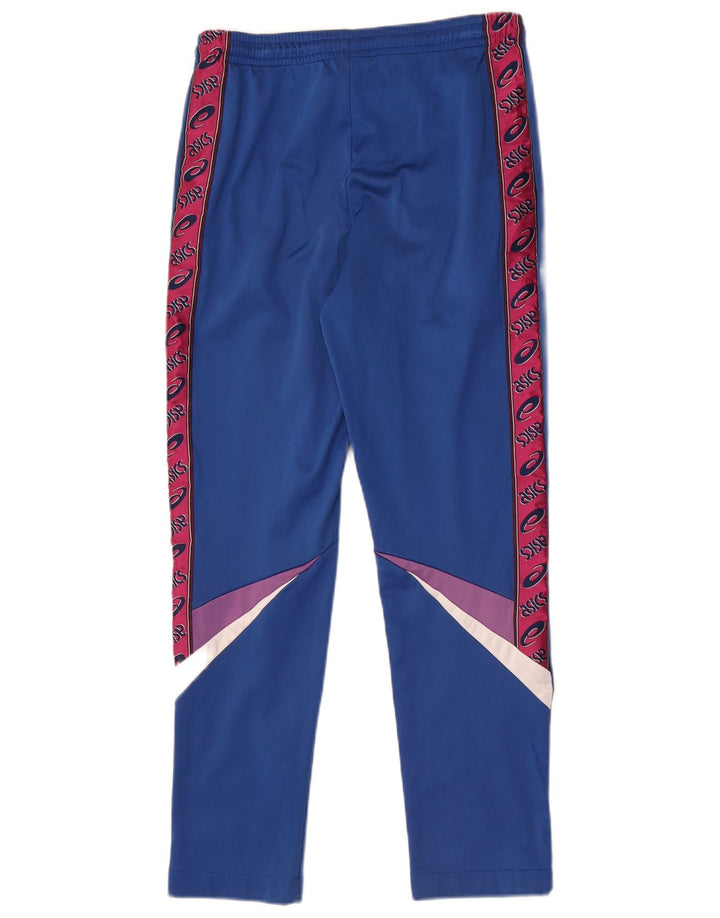 Pantaloni de trening grafic Asics pentru bărbați, albastru mediu, bloc de culoare