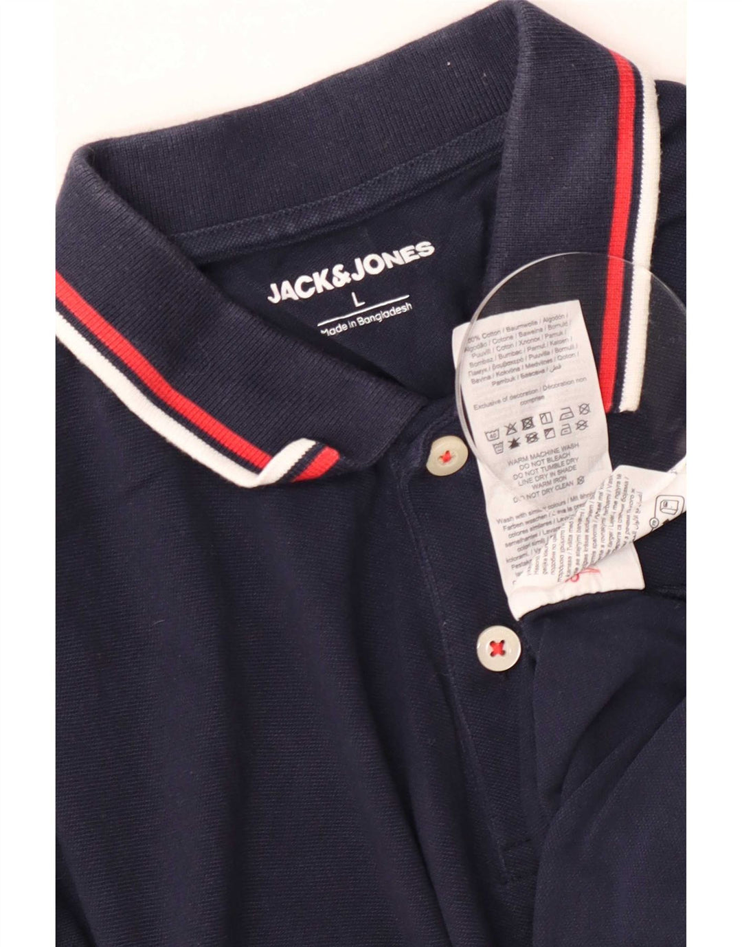 Cămașă polo Jack & Jones pentru bărbați, mare, albastru bleumarin, bumbac