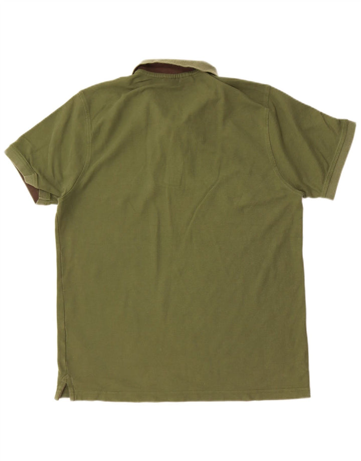 Tricou polo pentru bărbați Mountain Warehouse, bumbac verde mediu