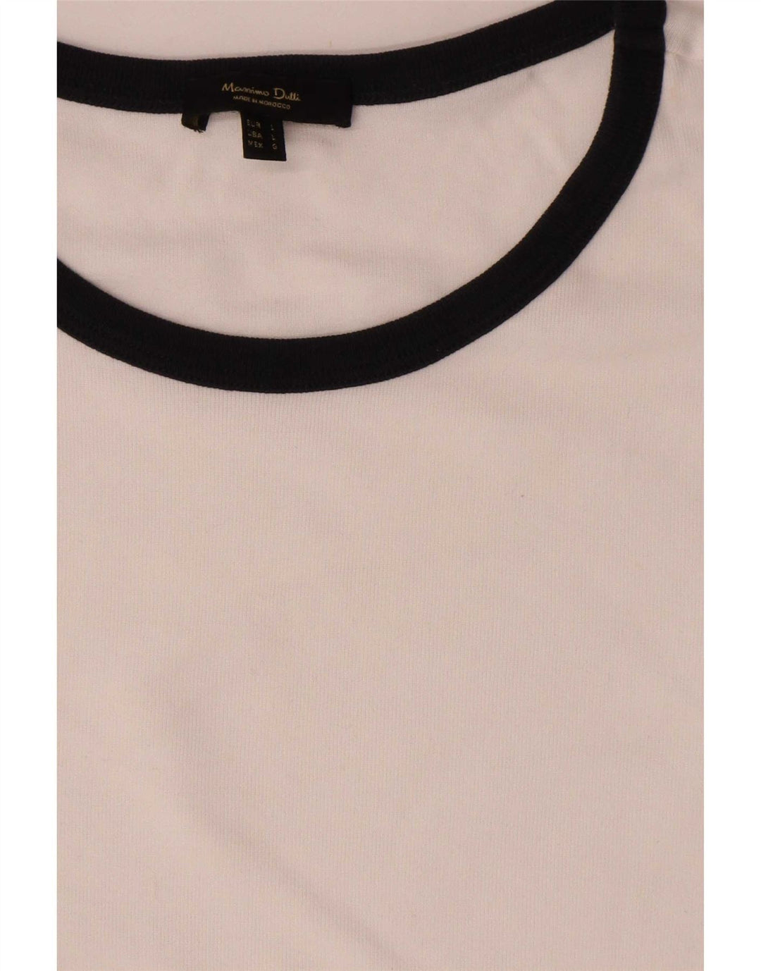 Massimo Dutti Tricou pentru femei Top UK 14 Large White Colorblock