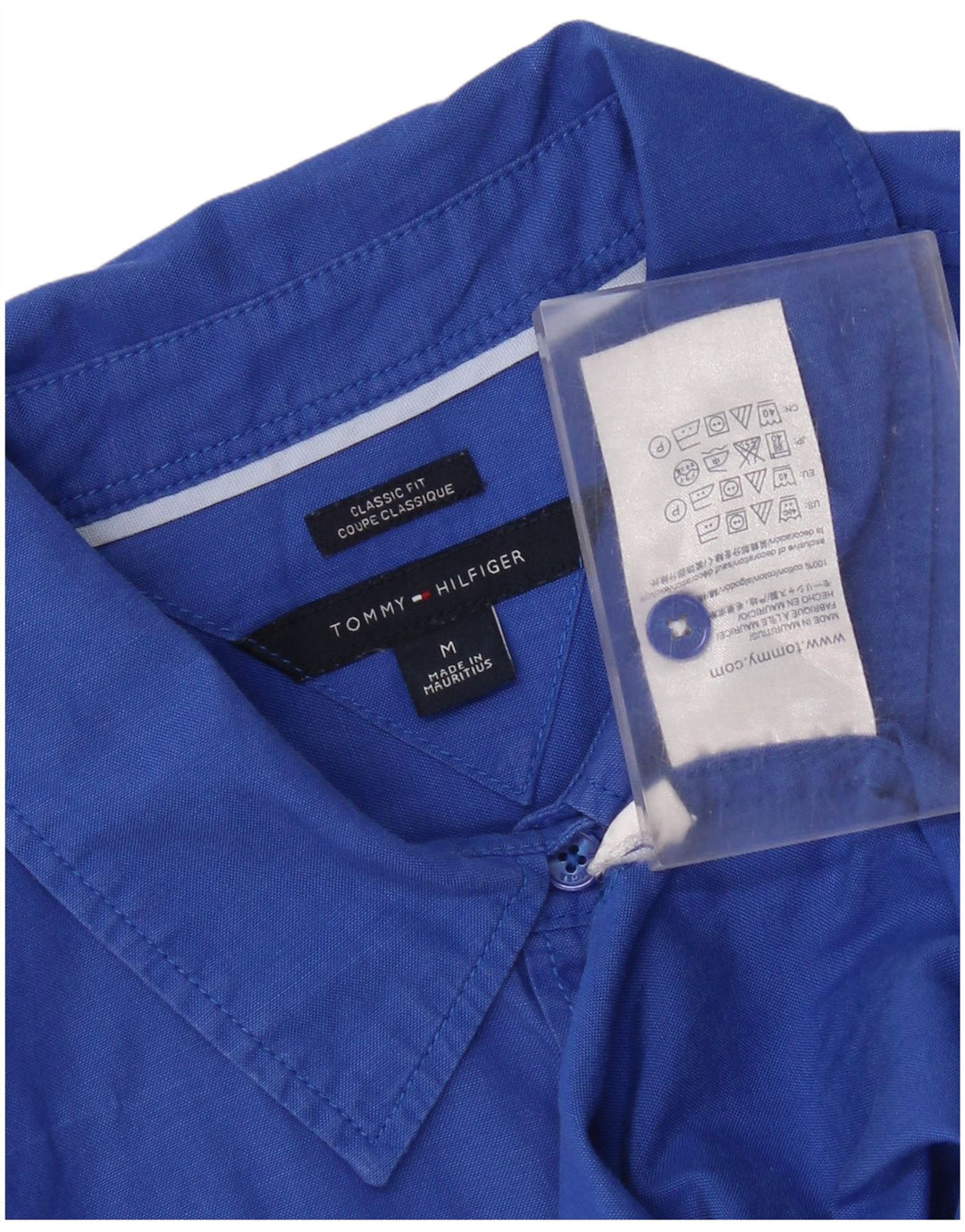 Cămașă pentru femei Tommy Hilfiger, cu ajustare clasică, UK 14, bumbac albastru mediu