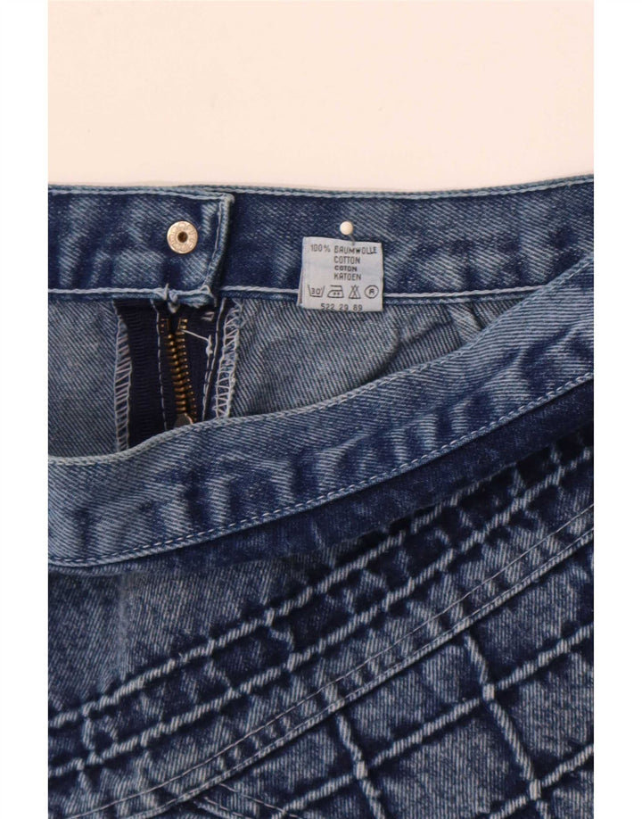 Fusta Mini Denim Vintage Femei IT 44 Medium W30 Bumbac Albastru