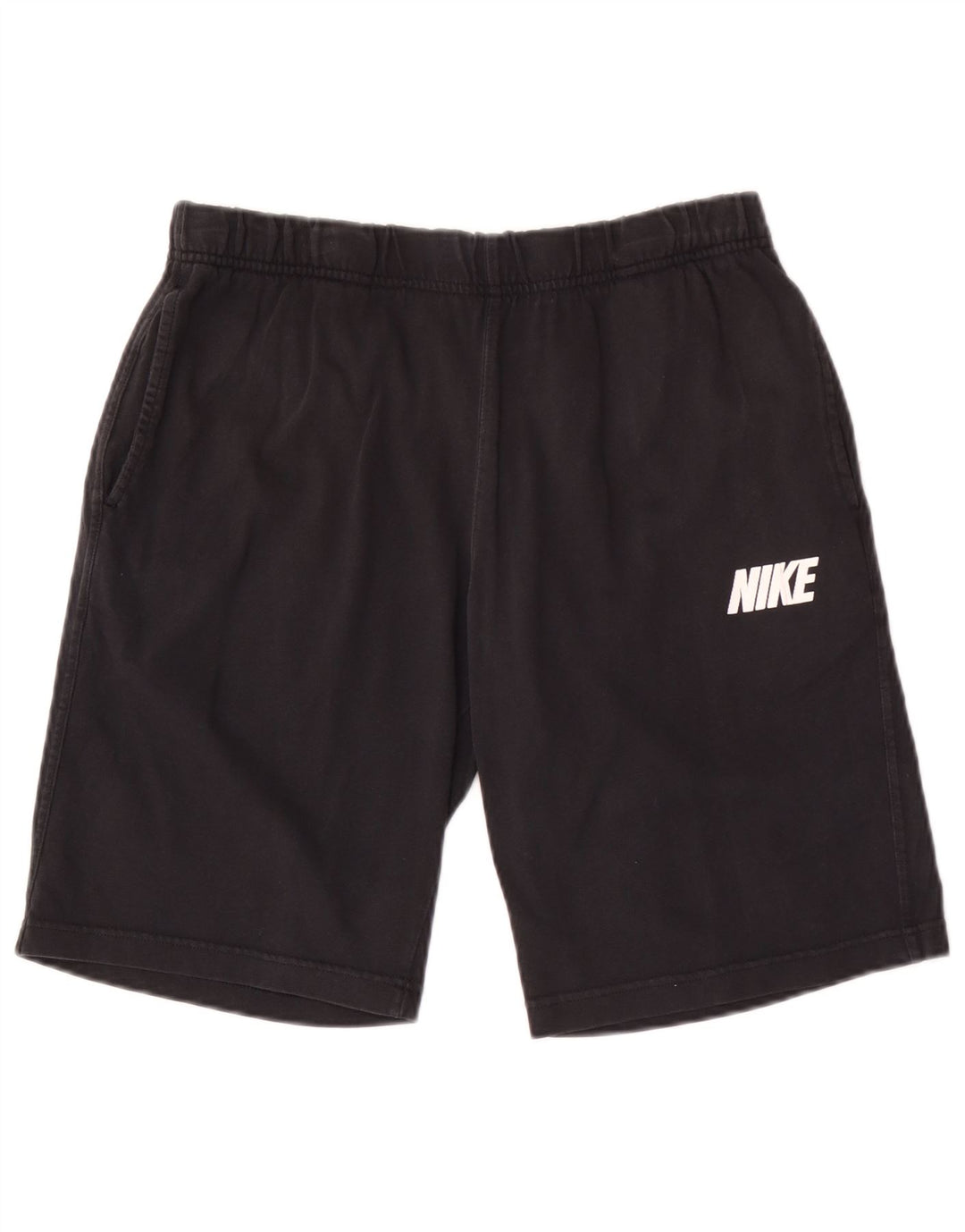 Pantaloni scurți sport grafic Nike pentru bărbați, bumbac mediu negru
