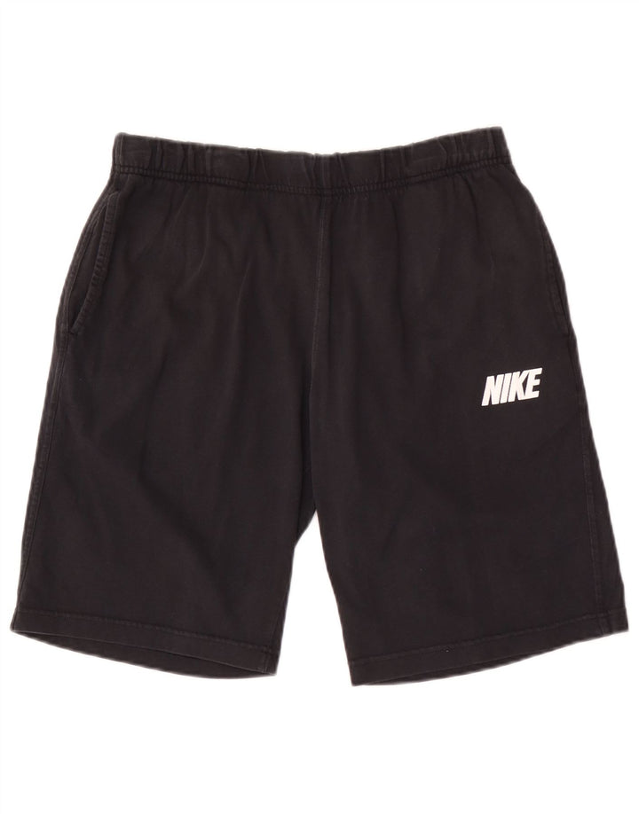 Pantaloni scurți sport grafic Nike pentru bărbați, bumbac mediu negru