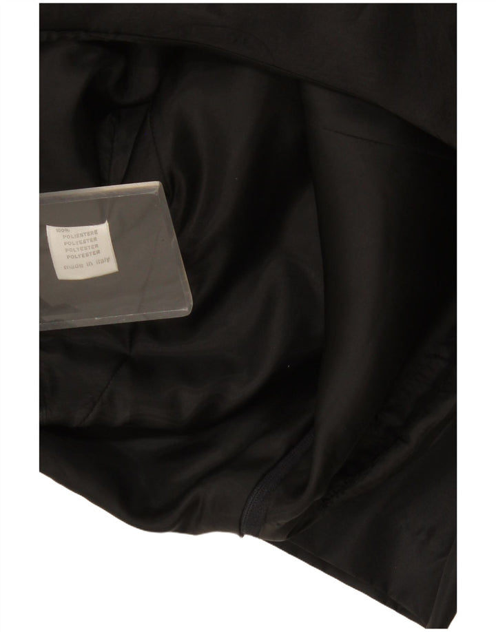 Rochie vintage pentru femei cu umeri scoși din UK 8, poliester negru mic
