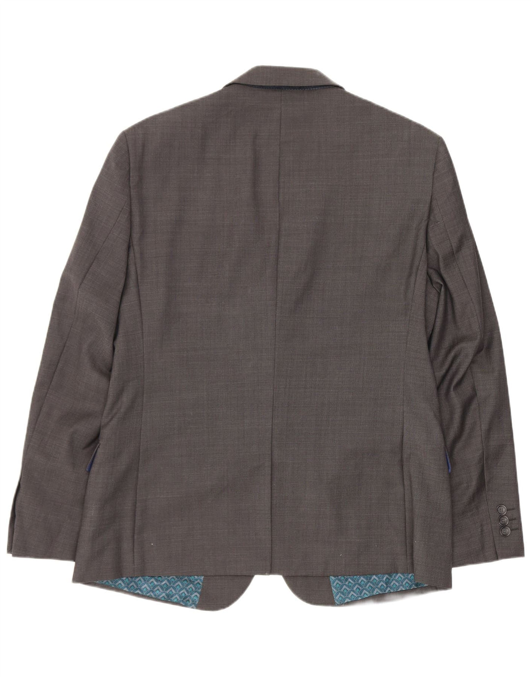 Sacou Ted Baker pentru bărbați, scurtă, cu 2 nasturi, UK 40, lână mare, gri