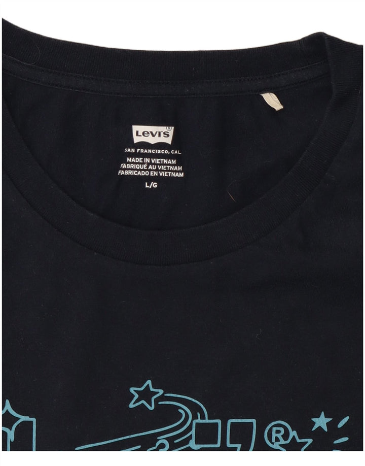 Tricou cu grafic pentru femei Levi's Top UK 14 Large Bleumarin