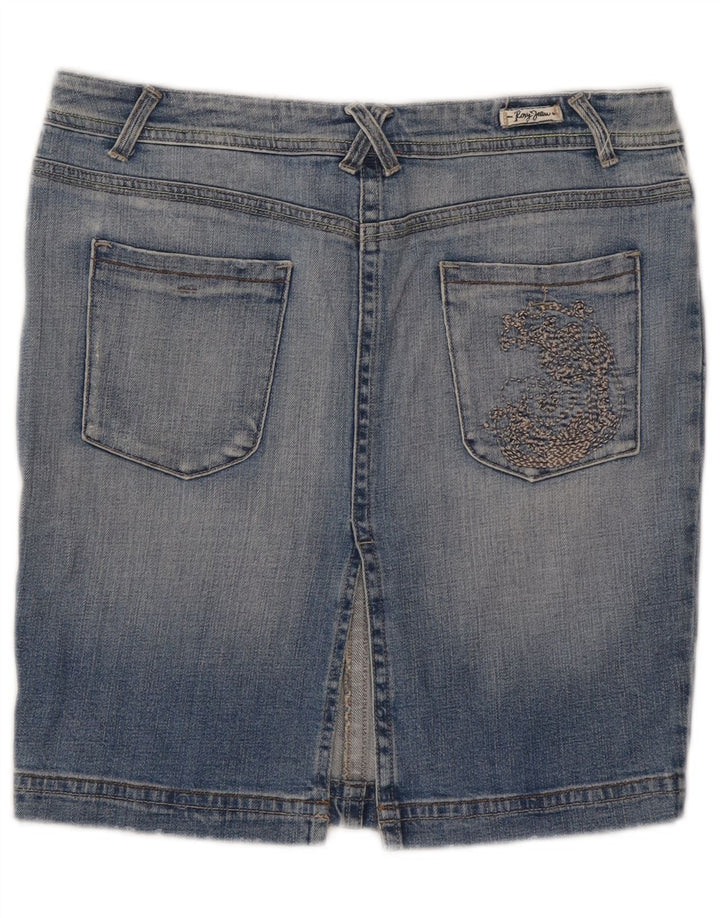 Fusta mini de blugi pentru femei Roxy US 12 Large W32 Blue Bumbac