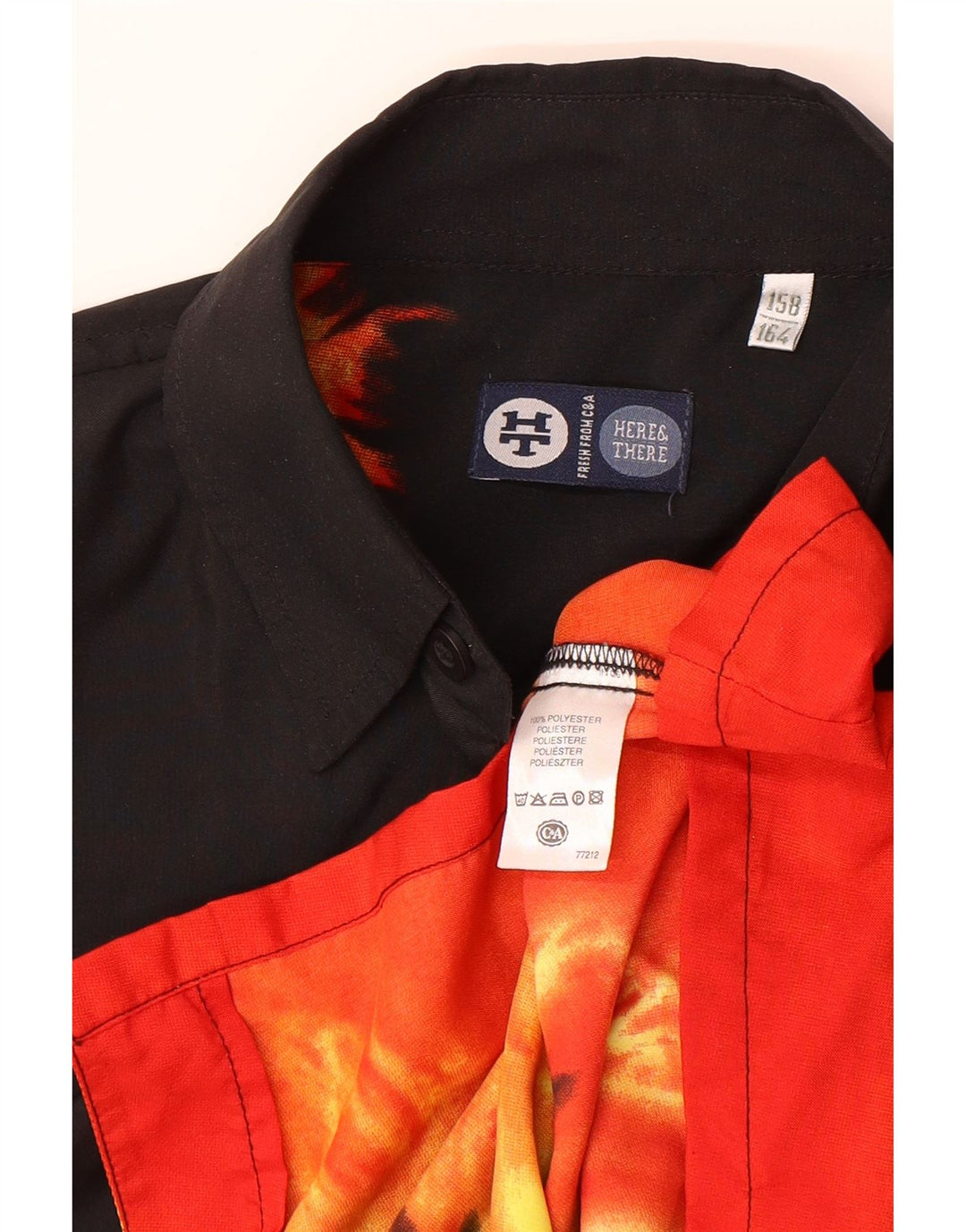 HERE & THERE  Boys Abstract Pattern Shirt 13-14 Years Multicoloured