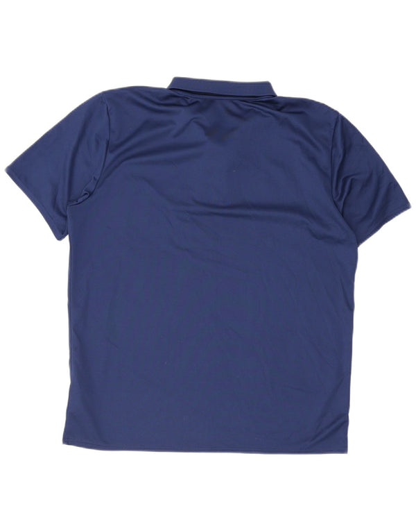 Cămașă polo pentru bărbați Umbro XL, poliester bleumarin