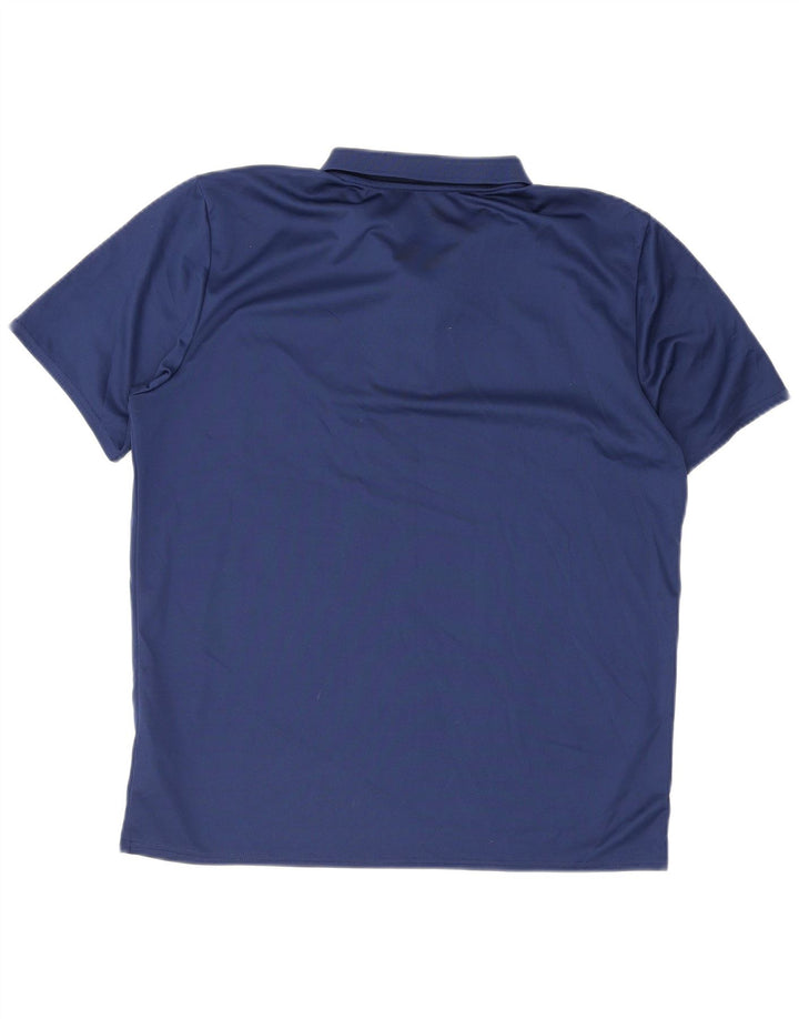 Cămașă polo pentru bărbați Umbro XL, poliester bleumarin