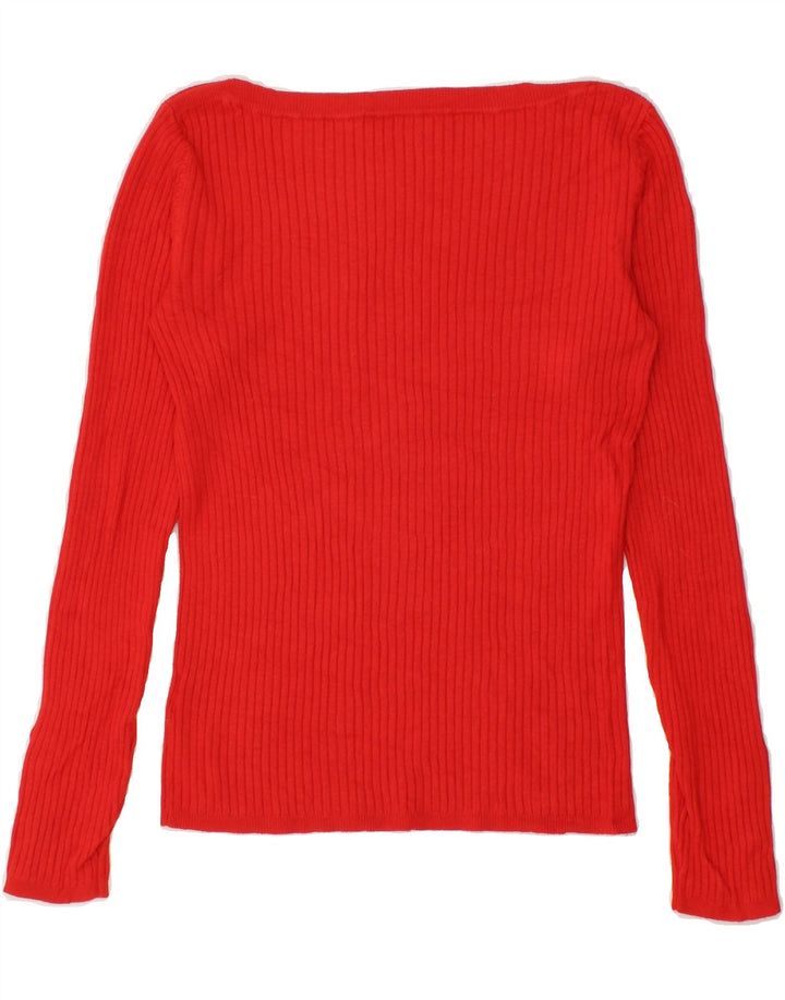 OASIS Womens Boat Neck Jumper Sweater UK 8 Small Red Viscose Vintage Oasis and Second-Hand Oasis from Messina Hembry 
