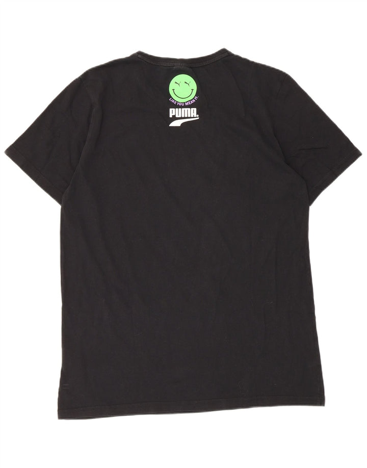 Tricou grafic Puma pentru bărbați Top mediu negru bumbac