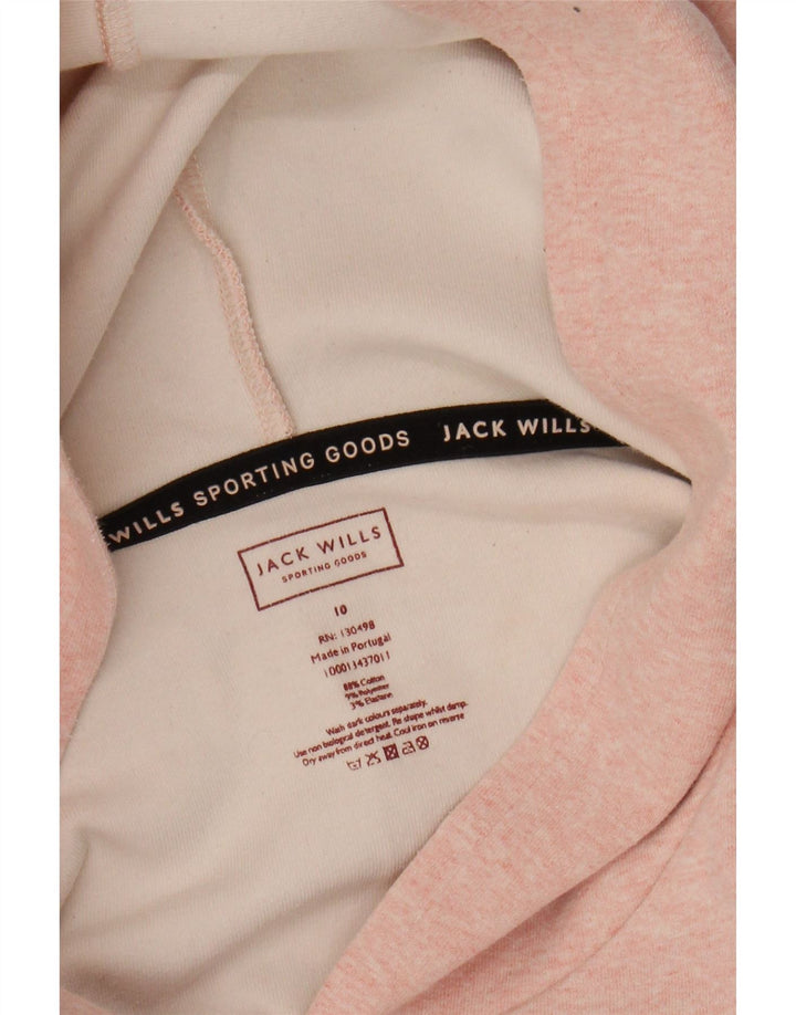 JACK WILLS Pulover supradimensionat pentru femei UK 10 Mic roz pete