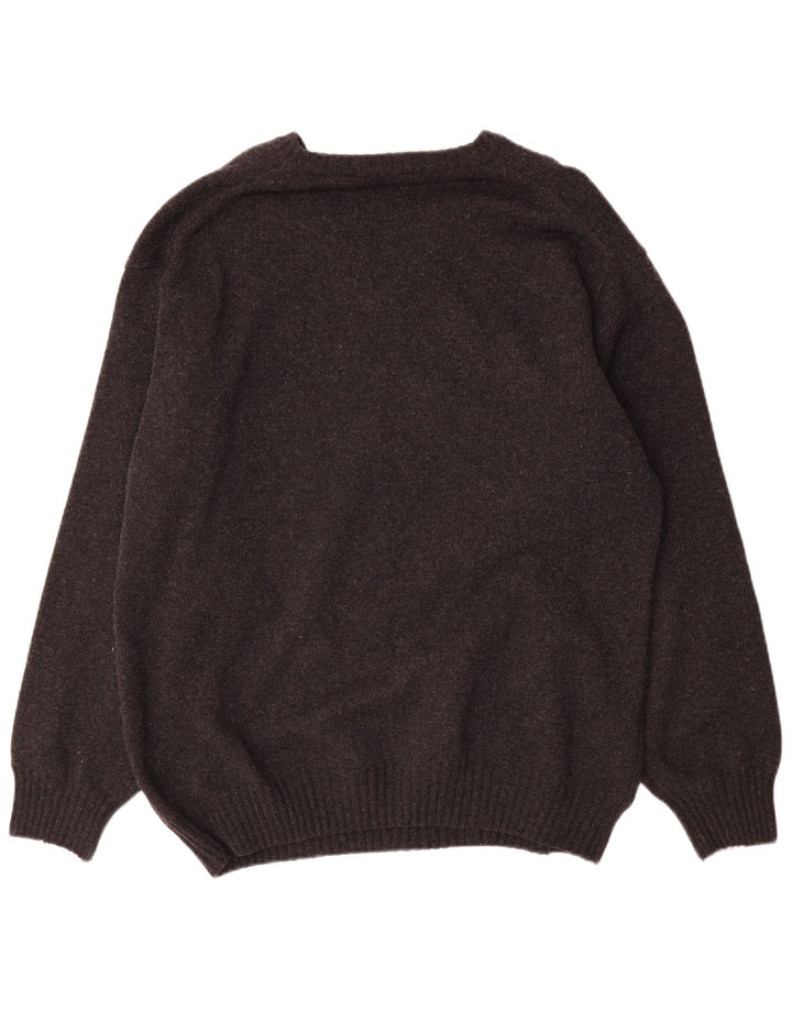 Burlington Pulover cu decolteu în V pentru bărbați IT 52 XL Lână gri