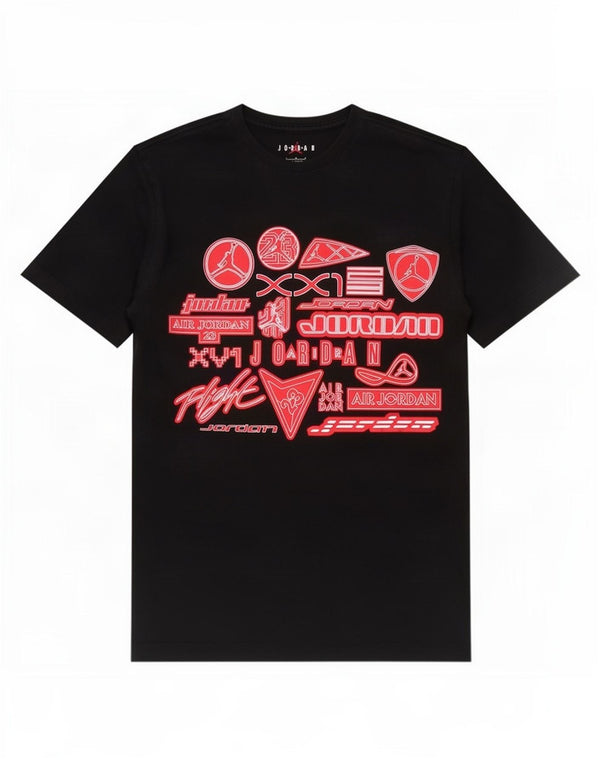 Tricou grafic Jordan pentru bărbați Top mare din bumbac negru