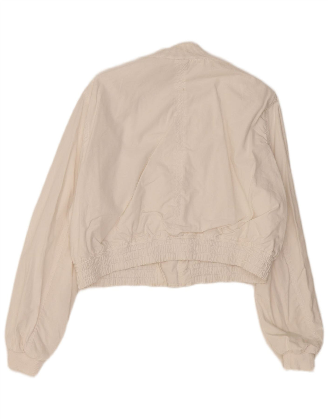 Jachetă Bomber pentru femei Zara UK 16, mare, alb, bumbac