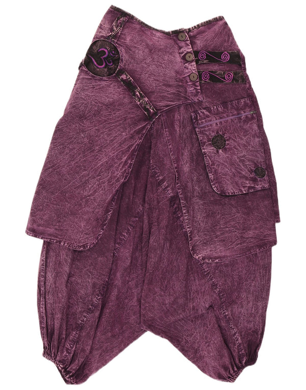 Pantaloni harem pentru femei VINTAGE UK 14 Medium W30 L18 Violet