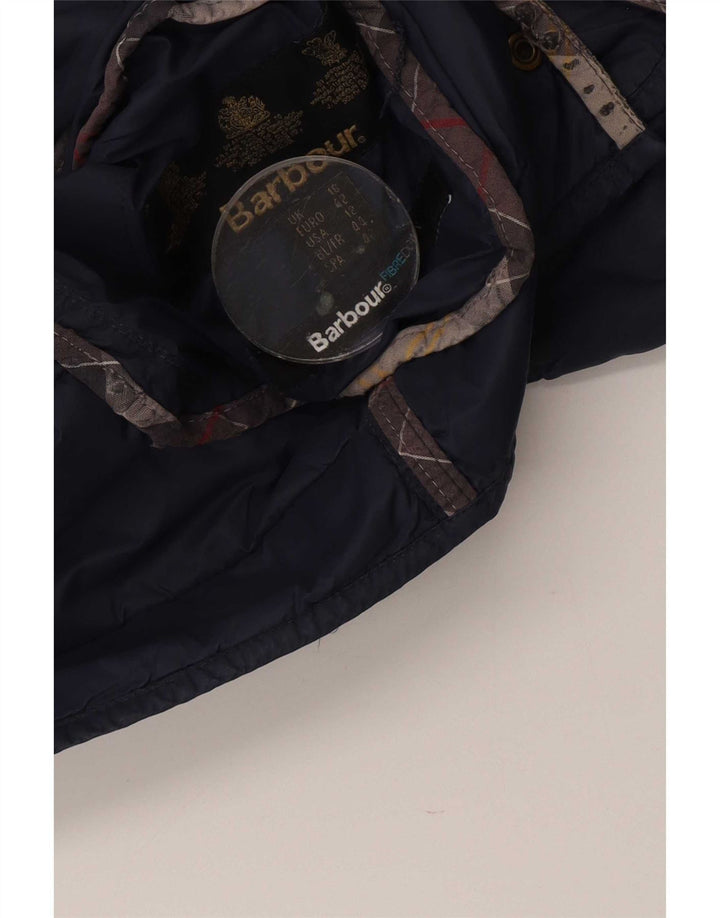 Jachetă căptușită pentru femei Barbour UK 16 mare, albastru bleumarin, poliamidă color bloc
