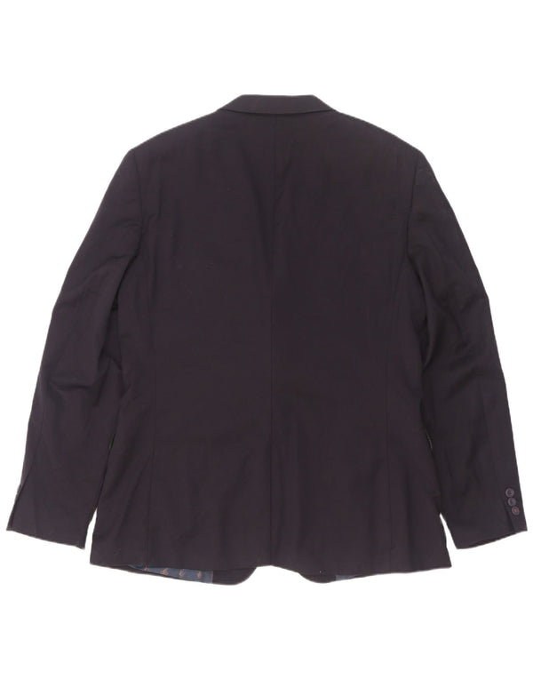 Jachetă pentru bărbați Ted Baker Modern Fit cu 2 nasturi Mărimea 42 XL Lână bleumarin