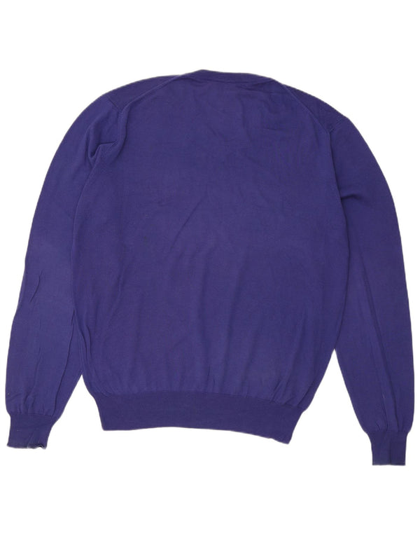 Pulover cu decolteu în V Fred Perry pentru bărbați, bumbac violet 2XL