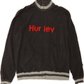 HURLEY Mens Graphic Tracksuit Top Jacket XL Grey Polyester Vintage Hurley and Second-Hand Hurley from Messina Hembry 