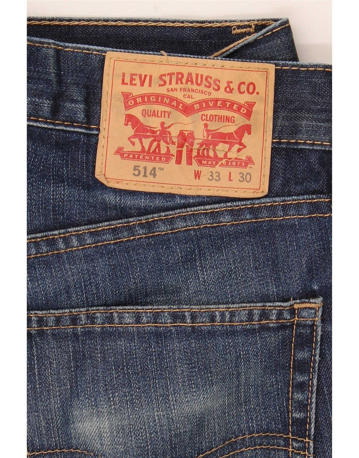 Blugi drepti pentru bărbați Levi's 514 W33 L30 bumbac bleumarin