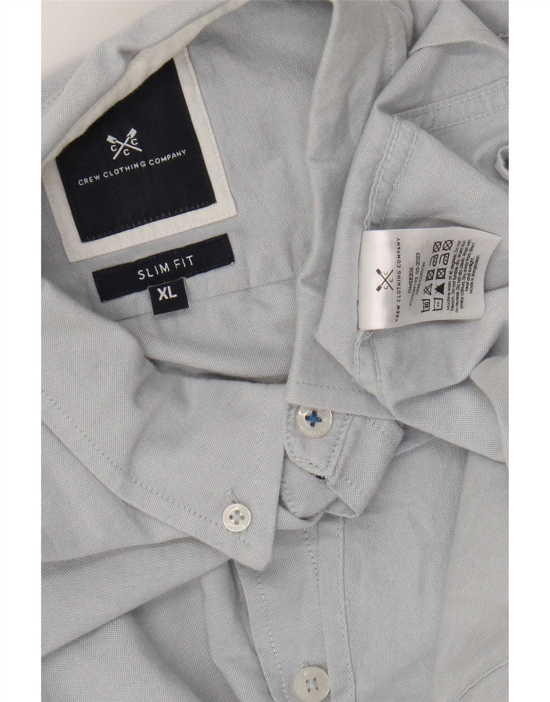 Crew Clothing Cămașă Slim Fit pentru bărbați Bumbac albastru mediu