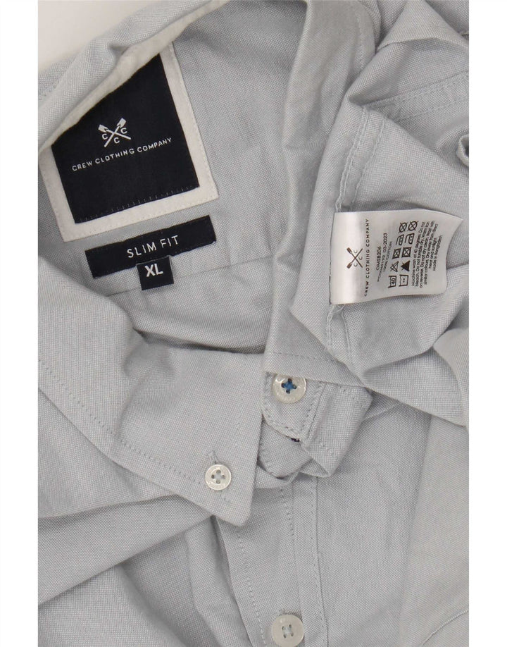 Crew Clothing Cămașă Slim Fit pentru bărbați Bumbac albastru mediu