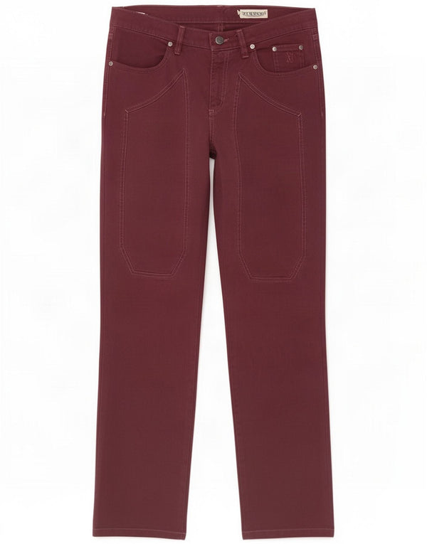 Jeckerson Blugi drepti pentru femei W30 L30 Burgundy