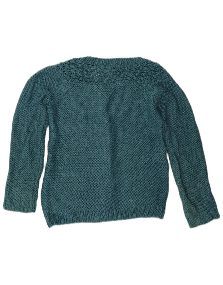 Pulover cardigan pentru femei Fat Face UK 8 Small Blue Acrylic