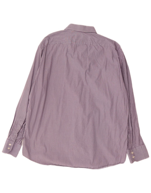 Cămașă Hugo Boss pentru bărbați, cu tăiere obișnuită Mărimea 17 1/2 XL Purple Pinstripe